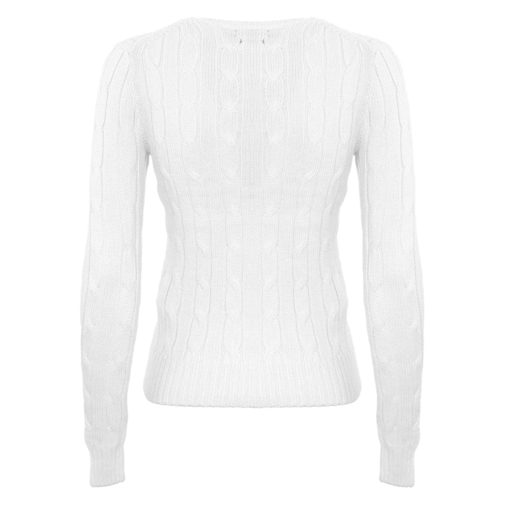 Polo Ralph Lauren Witte Kabeltrui White Dames