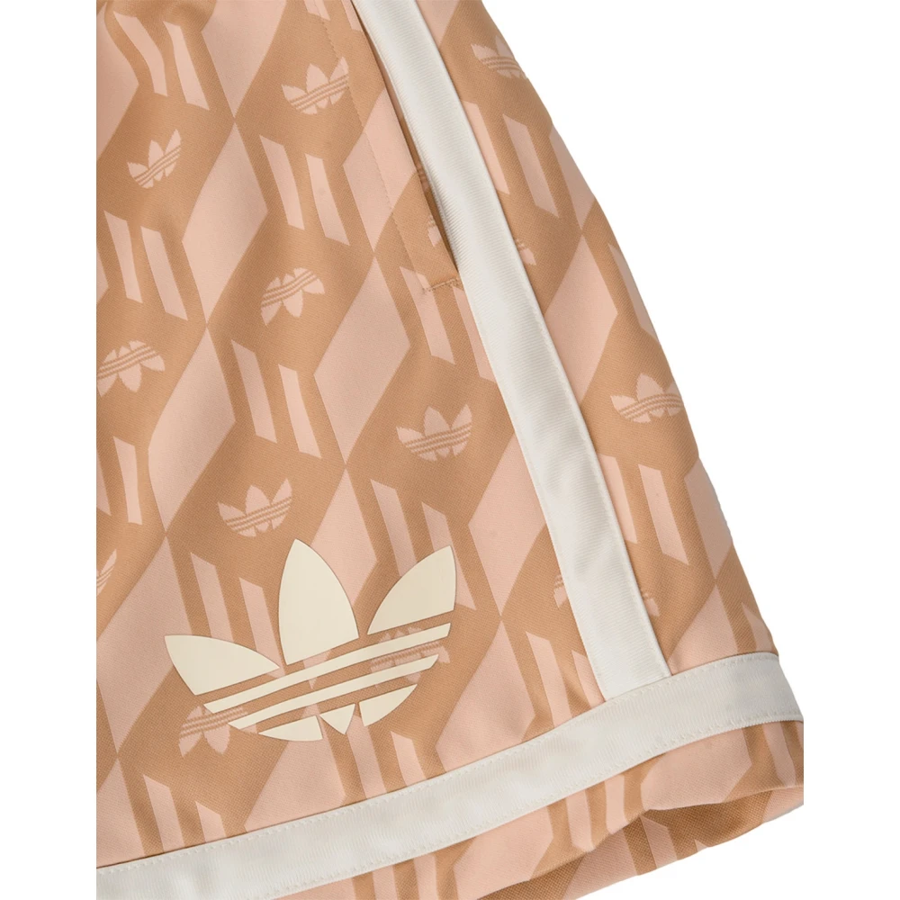 Adidas Monogram Beige Casual Shorts Beige Heren