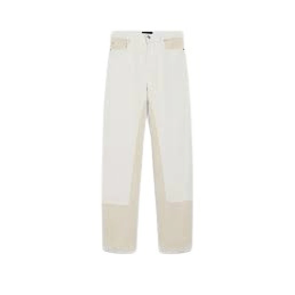 Sportmax Women's White Wide Trousers,, Casual Denim Trousers W28