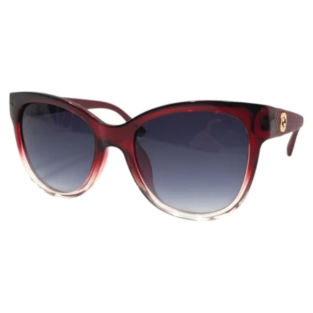 Gucci Vintage Pre-owned Plastic sunglasses Red Dames