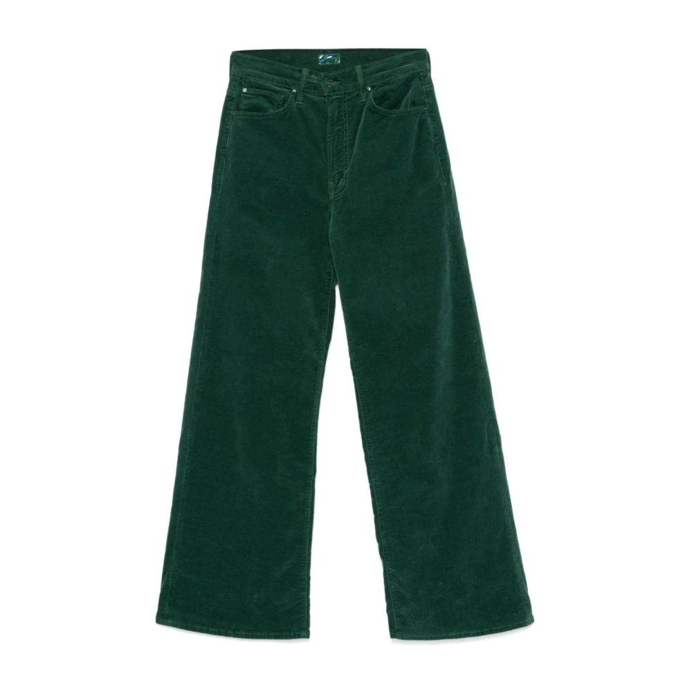 Mother Groene Corduroy Flared Jeans Green Dames