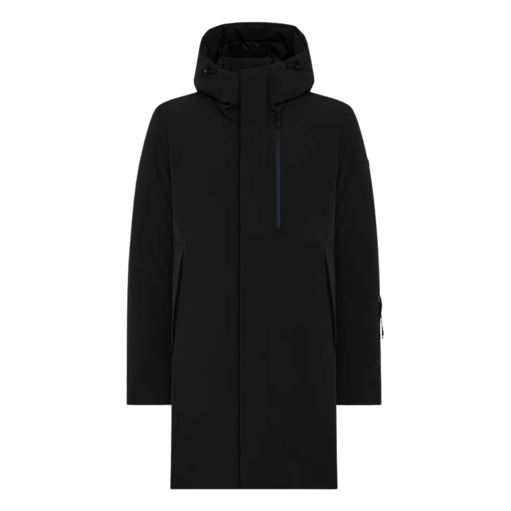 Duno Zwarte Parka met 3-laags stof Black Heren