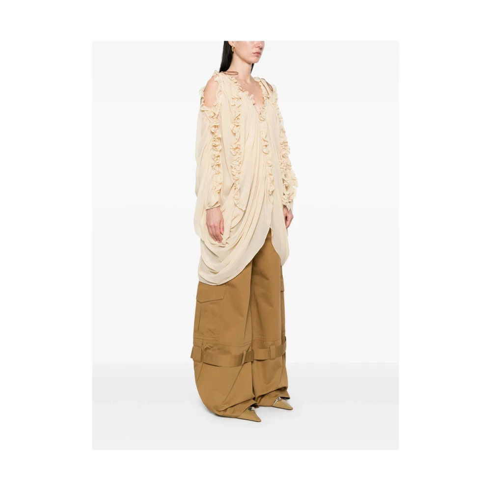 Zimmermann Gerimpelde Beige Blouse Beige Dames