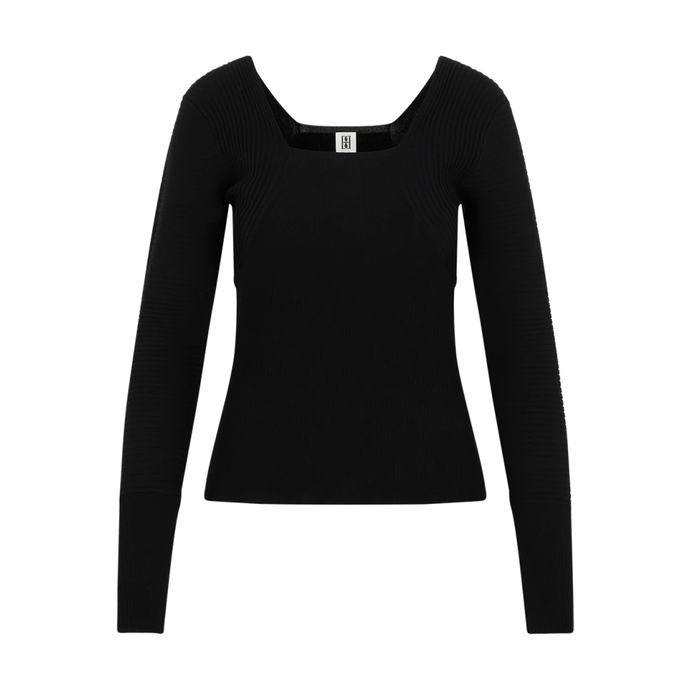 By Malene Birger Zwarte Sweater Aw23 Laril Pullover By Herenne Birger Black Dames