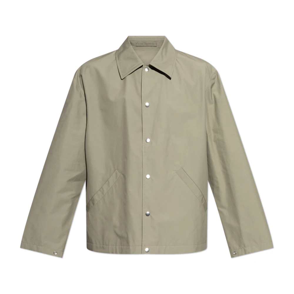 Jil Sander Men's Green Light Jackets, M, Collared Jacket