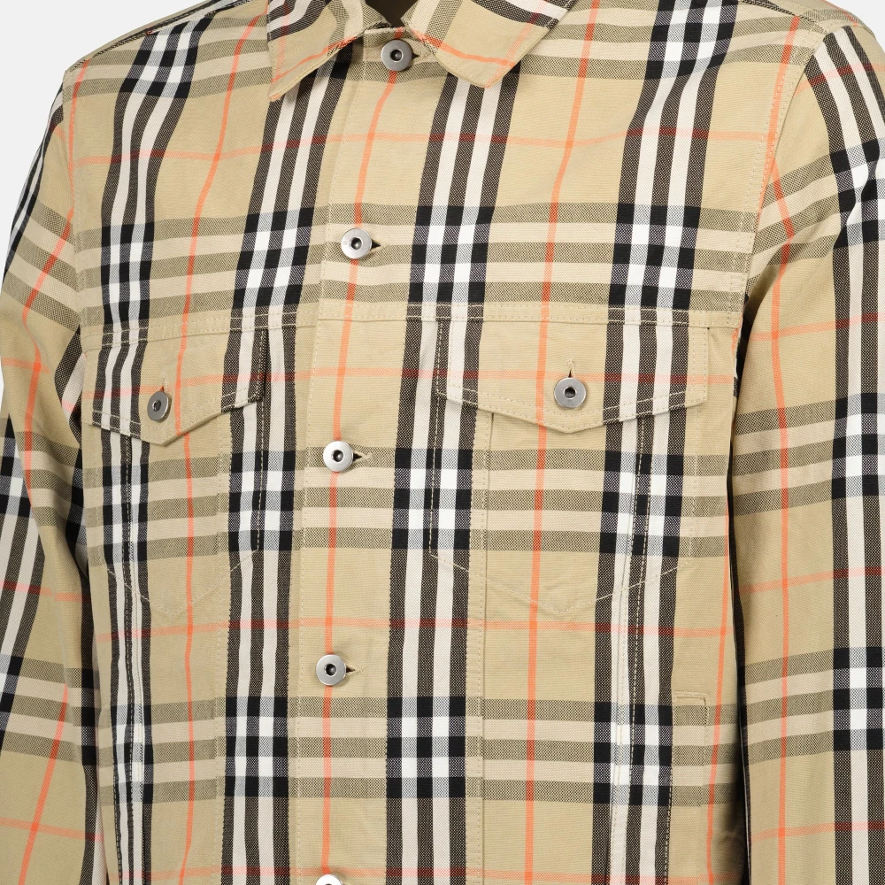 Burberry Vintage Check Denim Jack Beige Heren