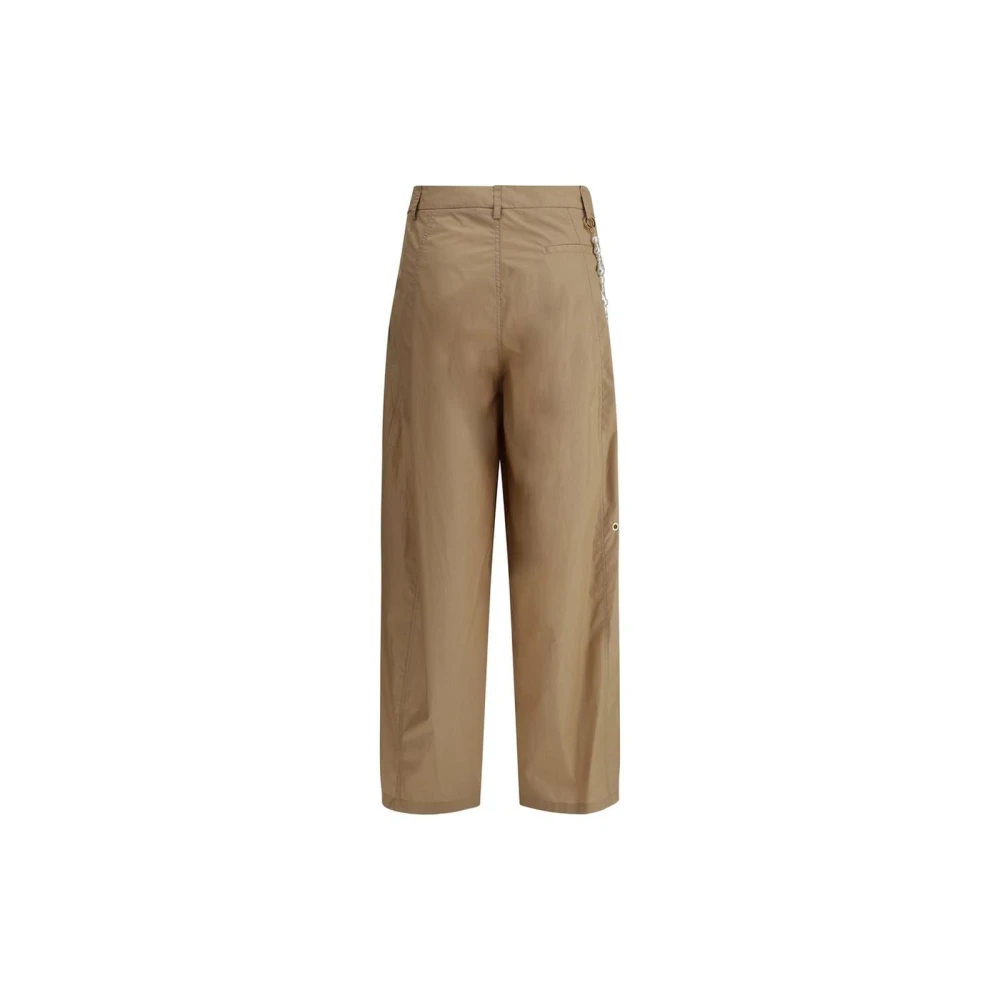 Darkpark Wijde Broek met Parelketting Beige Dames