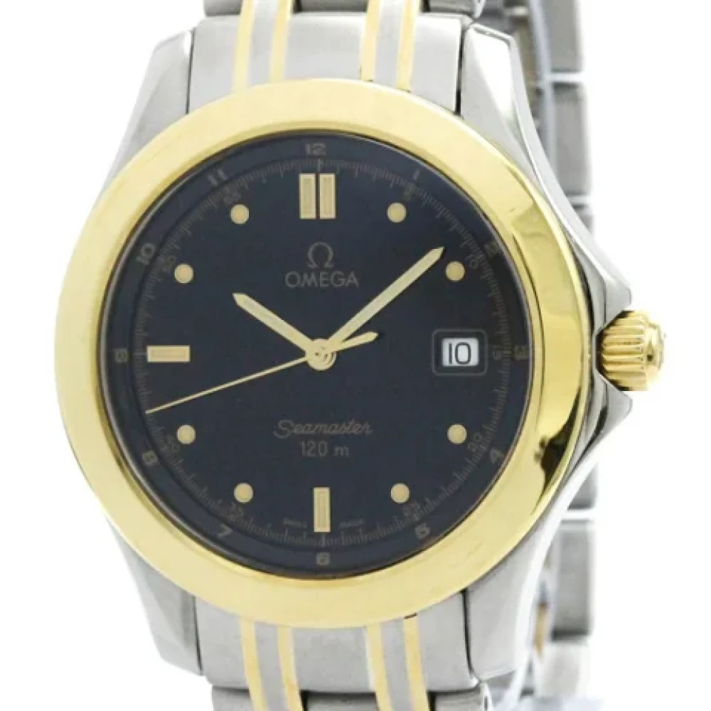 Omega Vintage Pre-owned Guld klockor Black, Herr