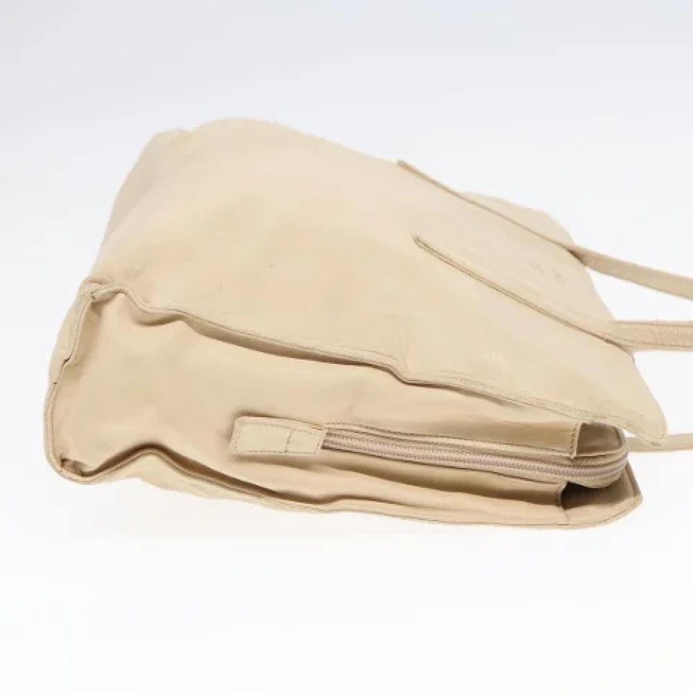Prada Vintage Pre-owned Leather prada-bags Beige Dames