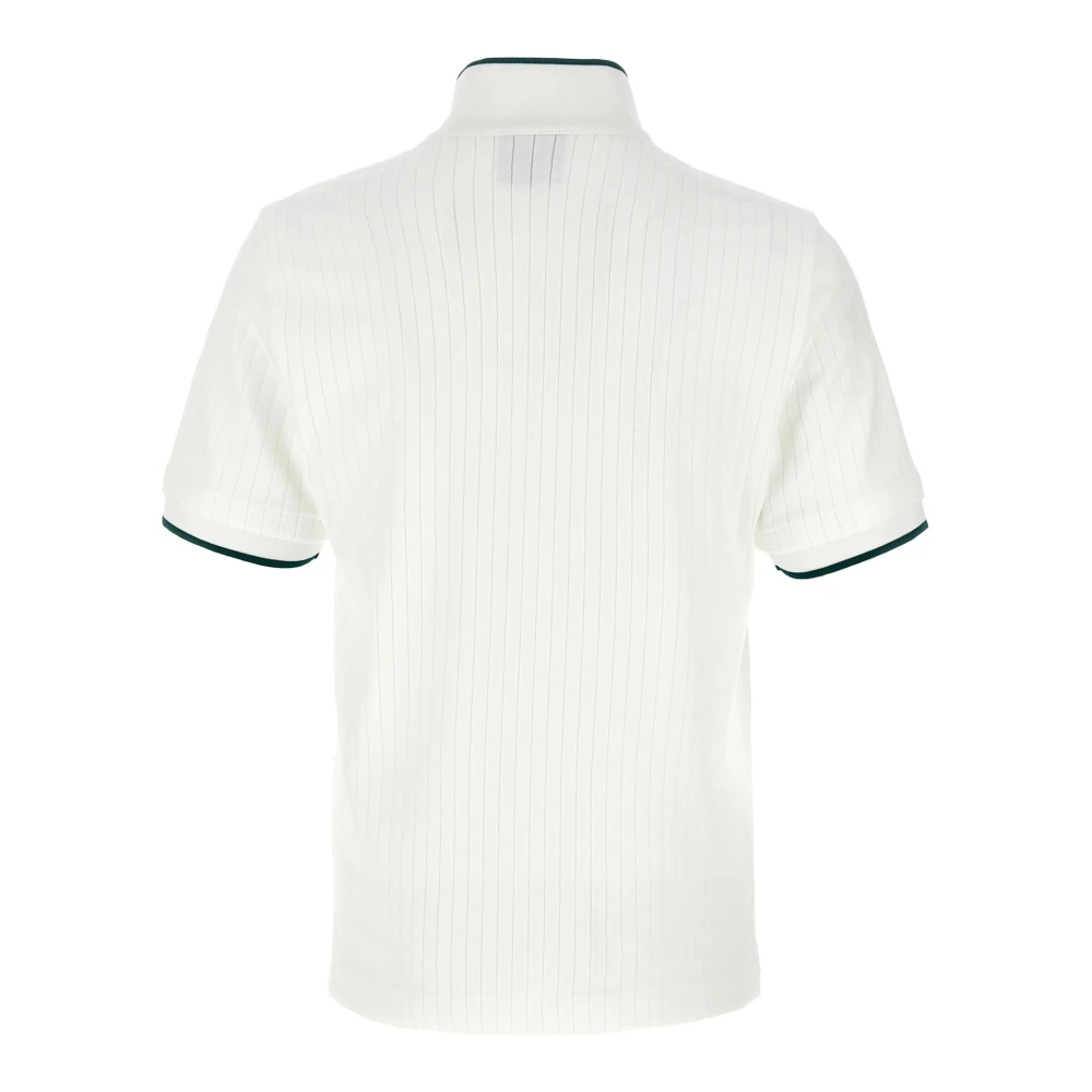 Casablanca Witte Fluwelen Rits Funnel Hals Top White Heren