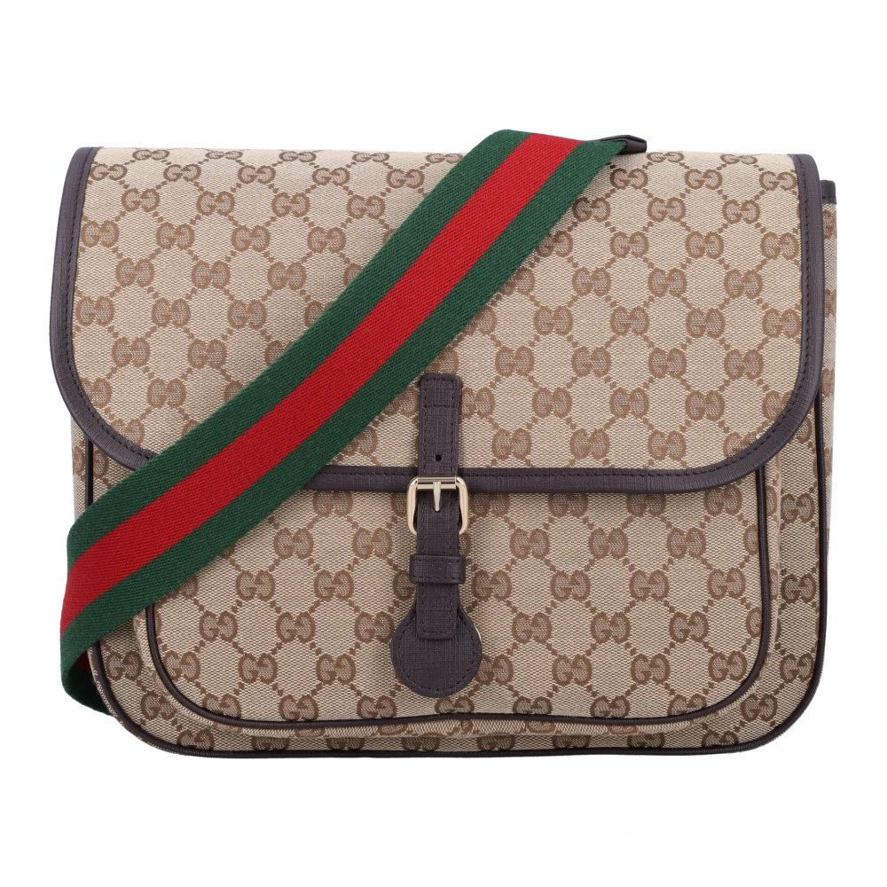 Gucci Canvas Messenger Bag Beige, Flicka