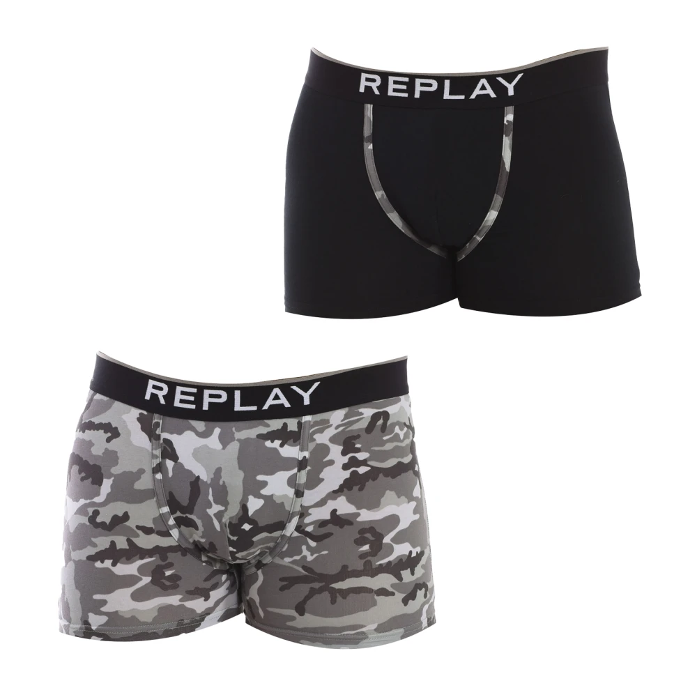 Replay Men's Multicolor Underpants, S, Comfortable Elastic Cotton Boxer Briefs