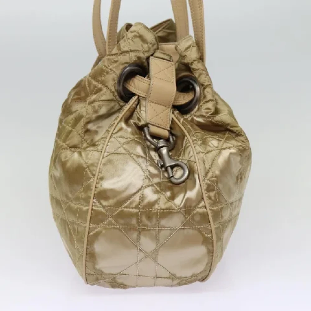 Dior Vintage Pre-owned Nylon dior-bags Beige Dames