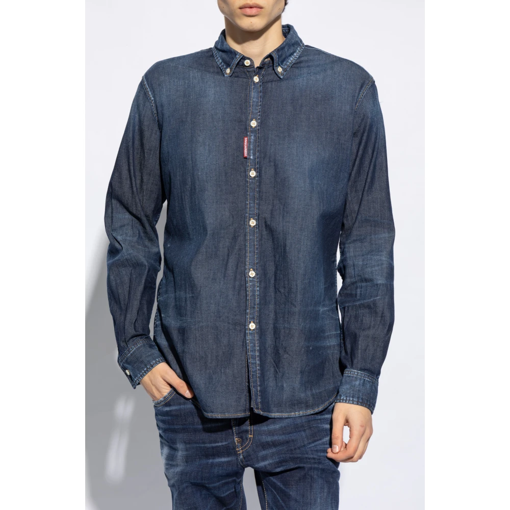 Dsquared2 Denim overhemd Blue Heren