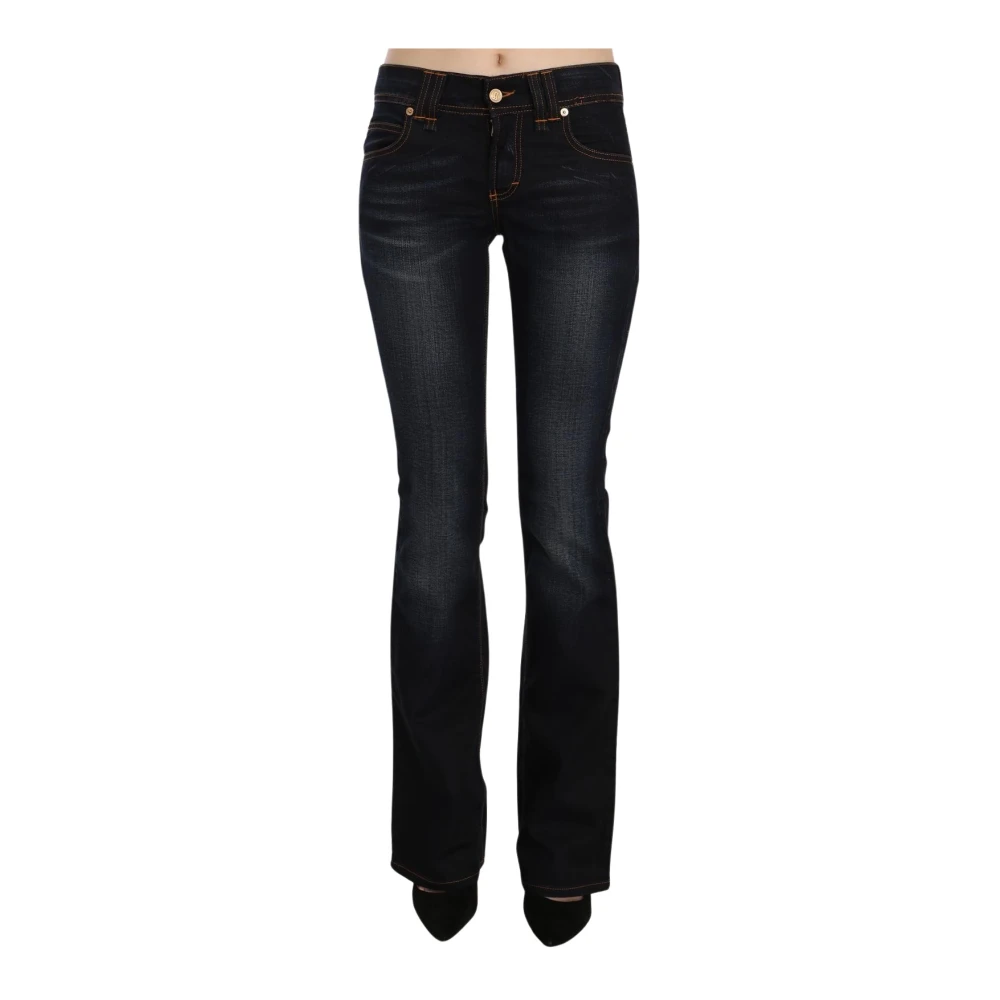 John Galliano Women's Blue Washed Mid Waist Regular Leg Boot Cut Denim Jeans - Bootcut Jeans - W26 - Jeans