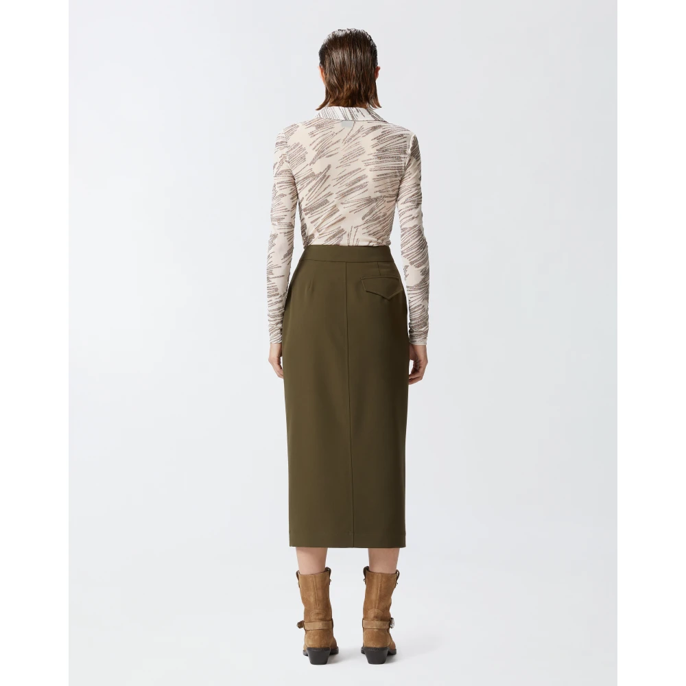 pinko Lantaarn Stijl Rok Green Dames