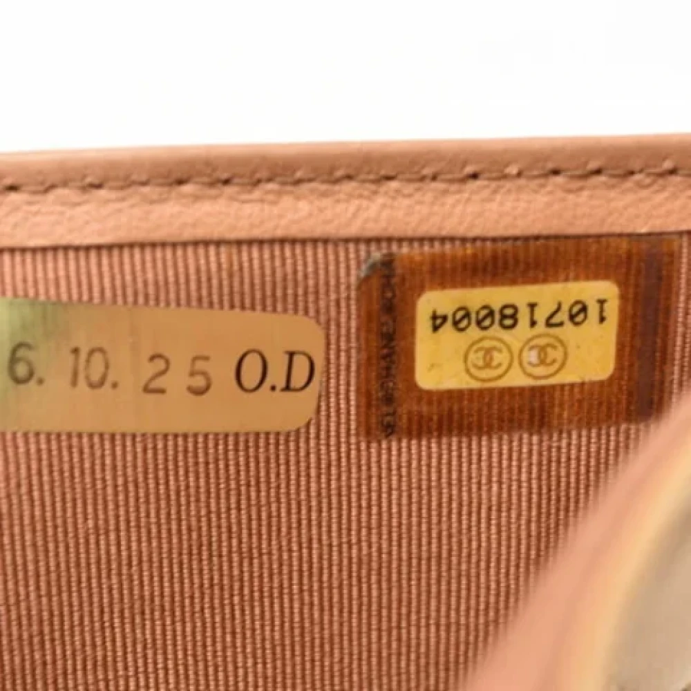 Chanel Vintage Pre-owned Leather wallets Beige Dames