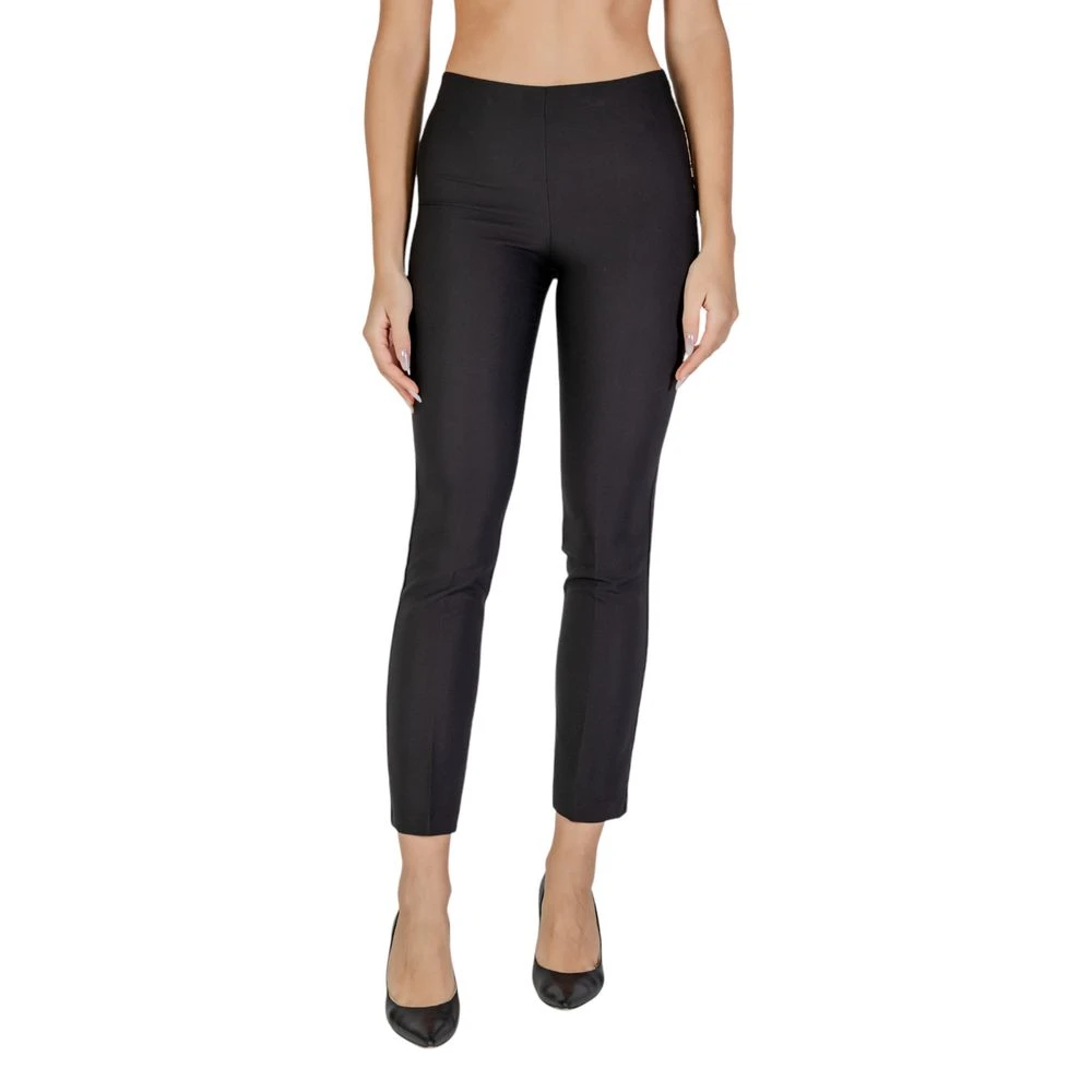 Sandro Ferrone Zwarte Polyester Jeans & Broek Black Dames