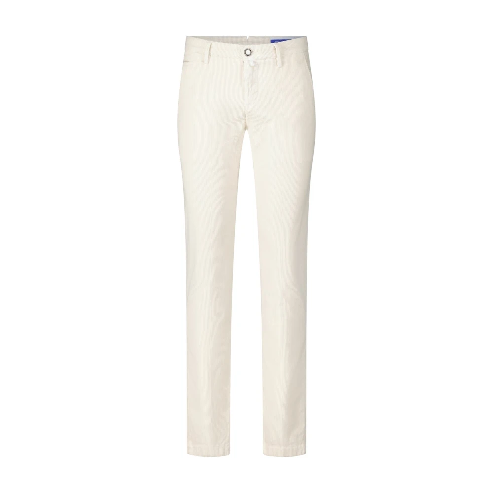 Jacob Cohën Slimme Corduroy Broek met Kasjmier Beige Heren