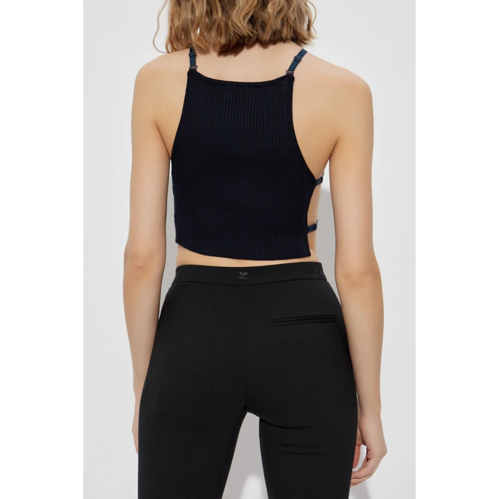 Courrèges Top met zijgleuven Blue Dames