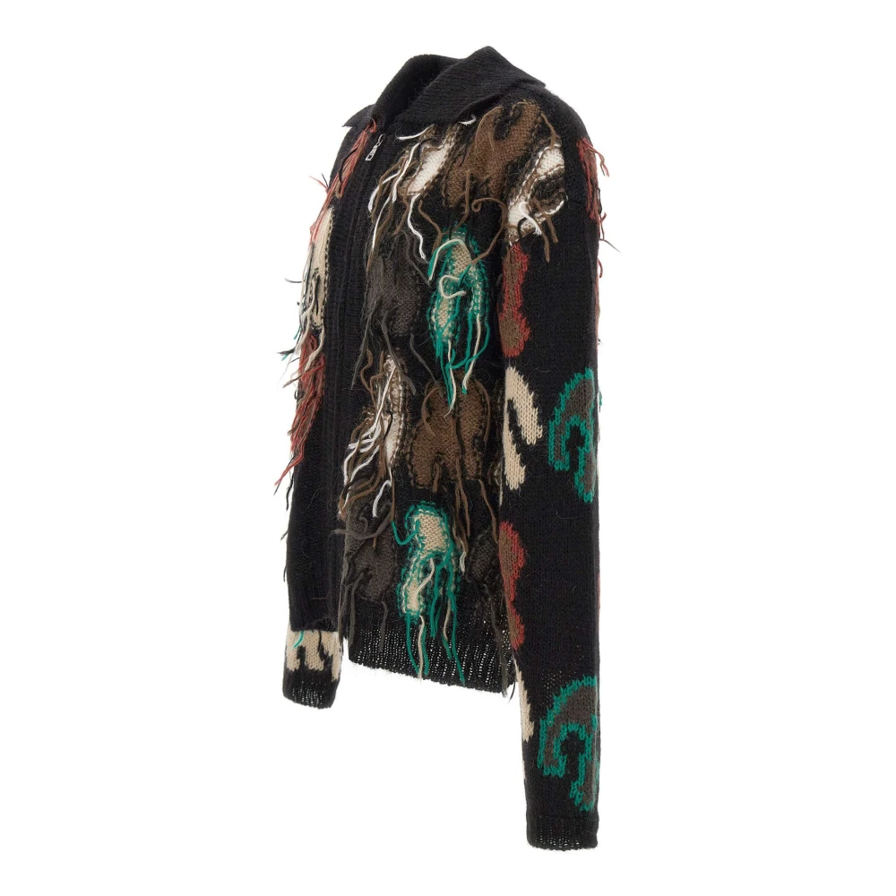 Andersson Bell Frayed Knit Vest Zwart Multicolor Heren