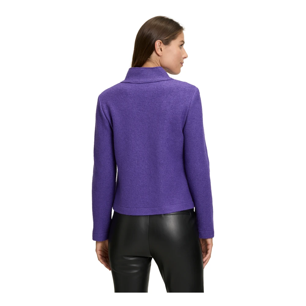 Betty Barclay Casual Blazer met Opstaande Kraag Purple Dames
