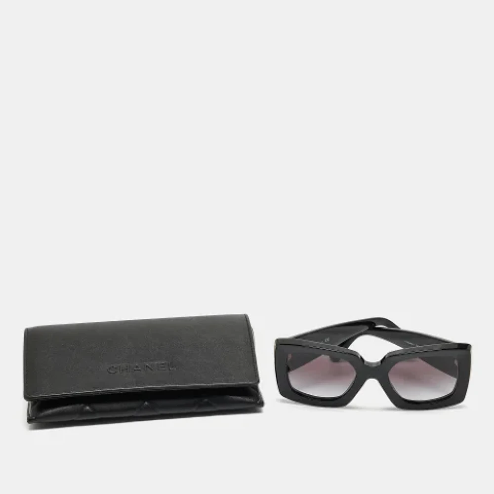 Chanel Vintage Pre-owned Acetate sunglasses Black Dames