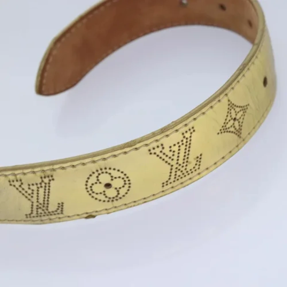 Louis Vuitton Vintage Pre-owned Leather belts Yellow Dames