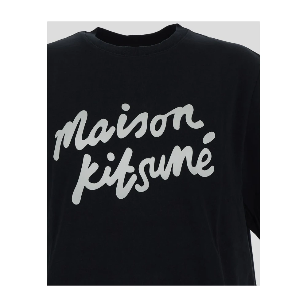 Maison Kitsuné Katoenen T-shirt Black Heren