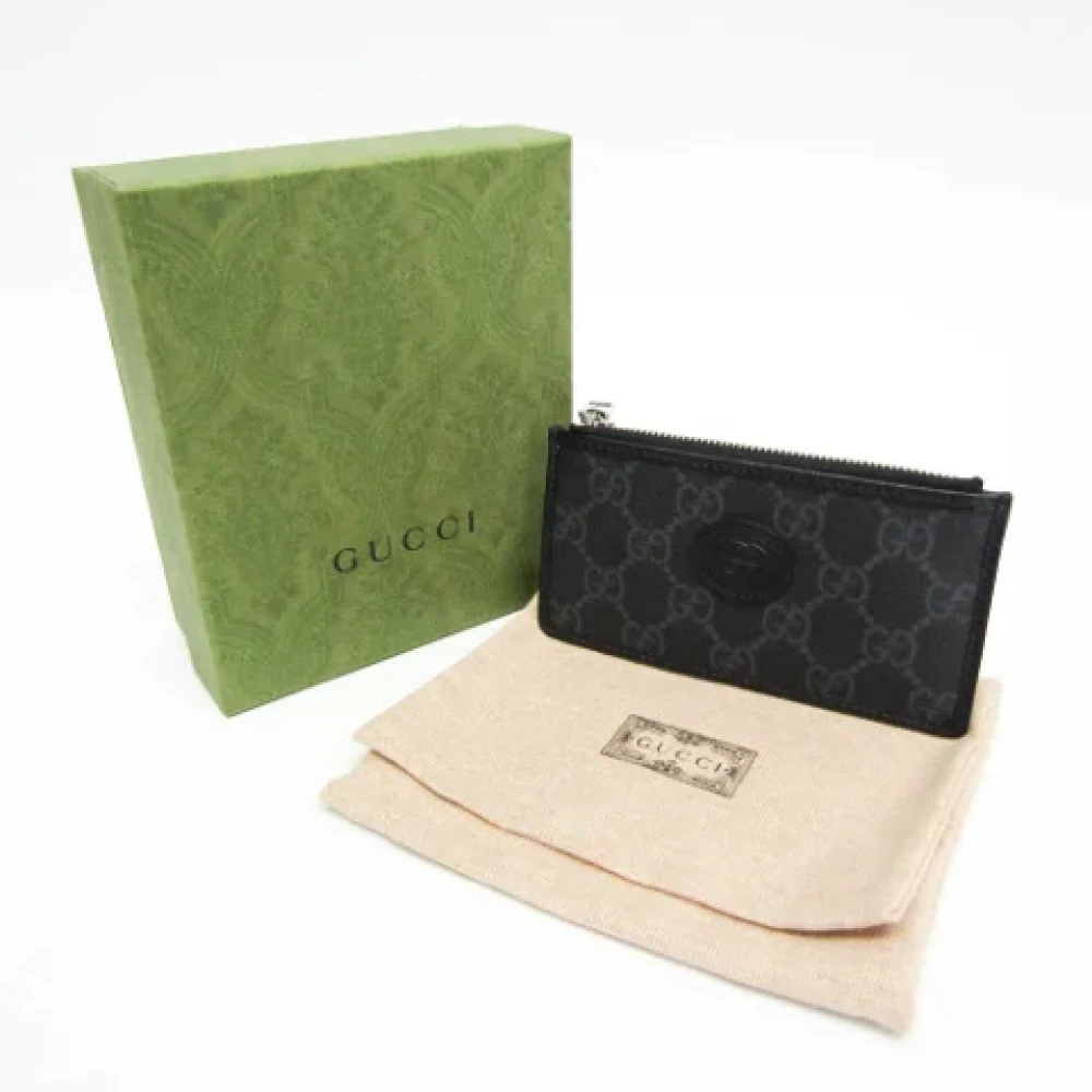 Gucci Vintage Pre-owned Leather wallets Black Dames