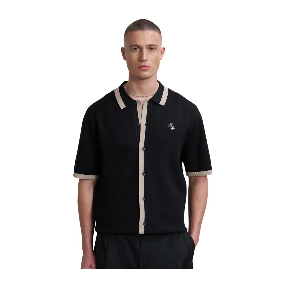Filling Pieces Knit Shirt Gardener Black Heren