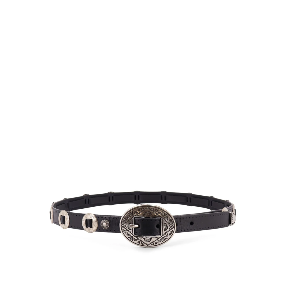 Golden Goose Mannelijk Zwart Accessoires Heren, 80 Cm, Leer, Threads Riem