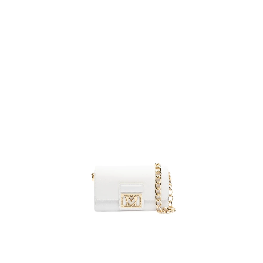 Love Moschino Saffiano Leren Portemonnee White Dames