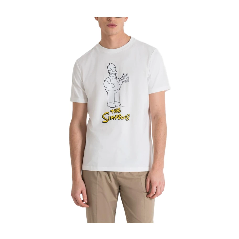 Antony Morato Regular Fit Seattle Homer T-shirt White Heren