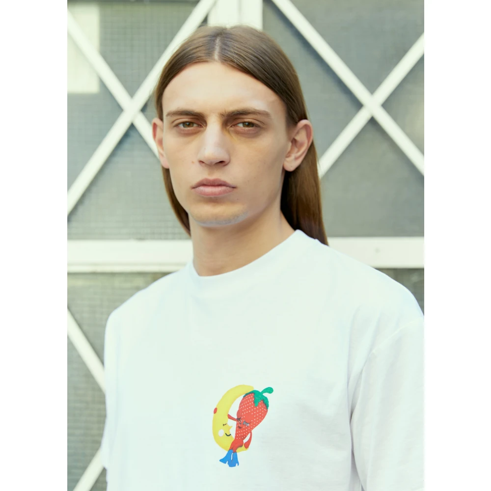 SKY High Farm Katoenen Logo Print T-shirt White Heren