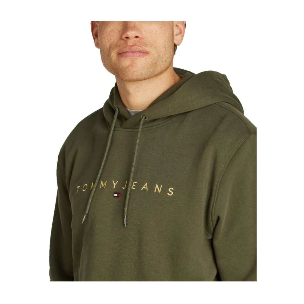 Tommy Hilfiger Gouden Linear Sweatshirt met Iconisch Logo Green Heren