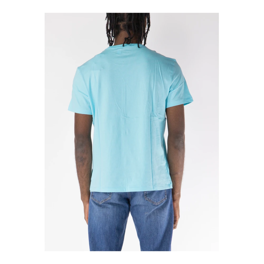 Polo Ralph Lauren Geborduurd T-shirt met korte mouwen en ronde hals Blue Heren