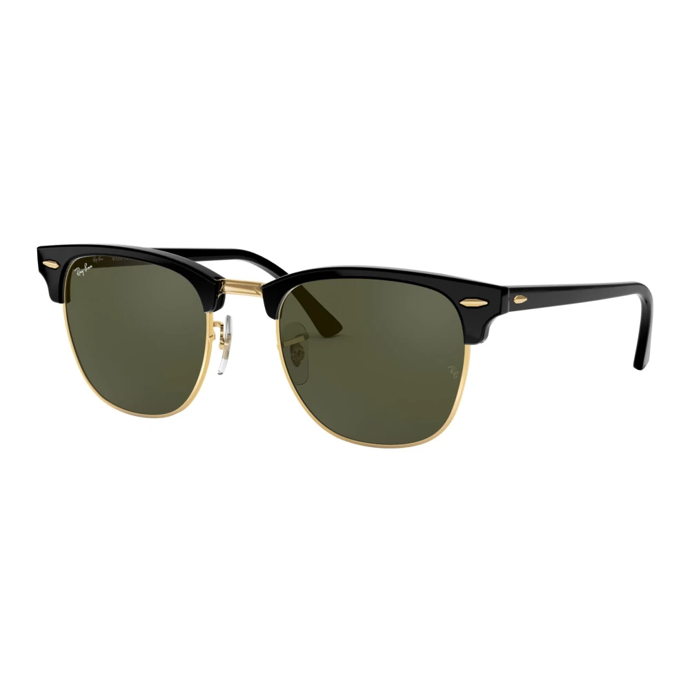 Ray-Ban Unisex Black Round Green Sunglasses - Image 9