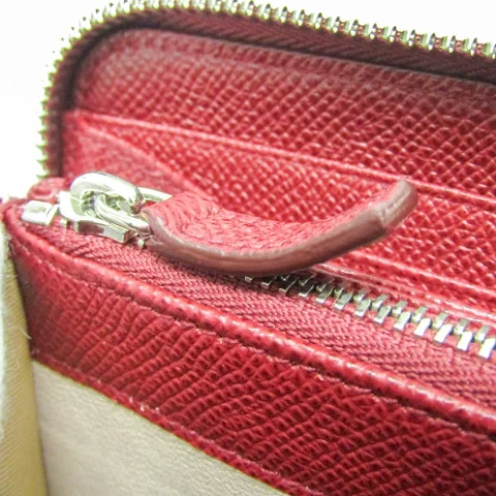 Bvlgari Vintage Pre-owned Leather wallets Red Dames