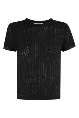 sort-vaffel-strik-crew-neck-sweater
