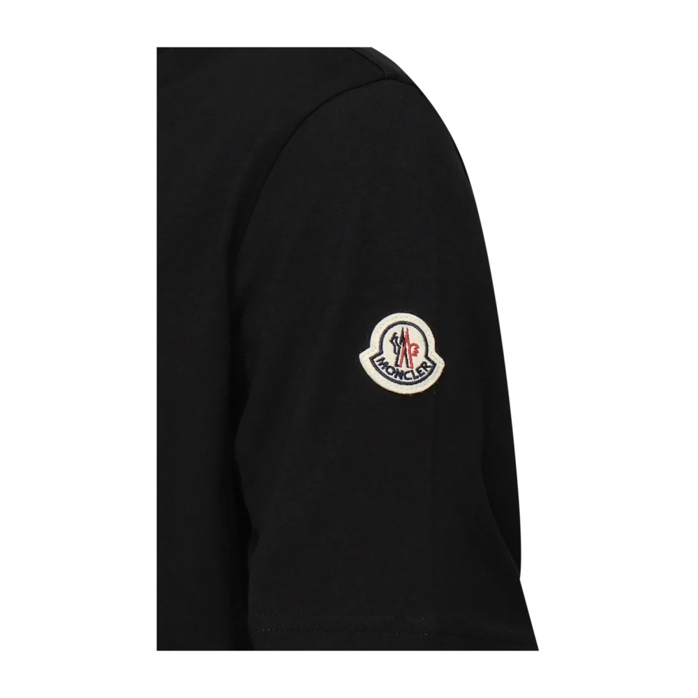 Moncler Zwarte Katoenen T-shirts en Polos Black Heren