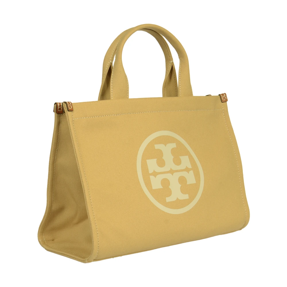 TORY BURCH Canvas Small Tote Tas Yellow Dames