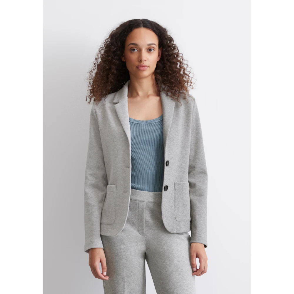 Marc O'Polo Gewone jersey blazer Gray Dames