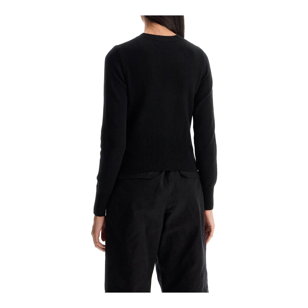 Diesel Wol Kasjmier Crew Neck Sweater Black Dames