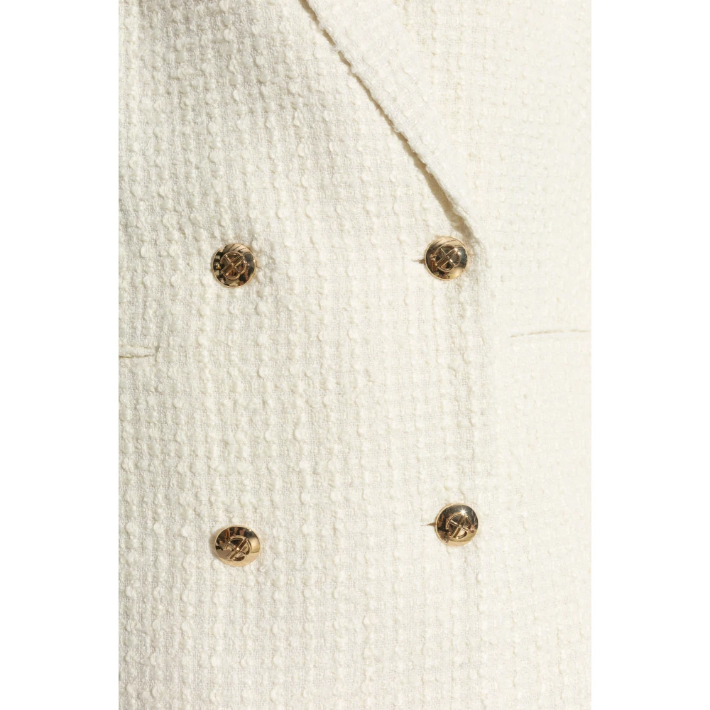 Anine Bing Tweed Blazer Beige Dames