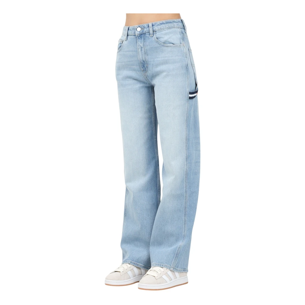 Tommy Jeans Högmidjade ljusa denim jeans Blue, Dam