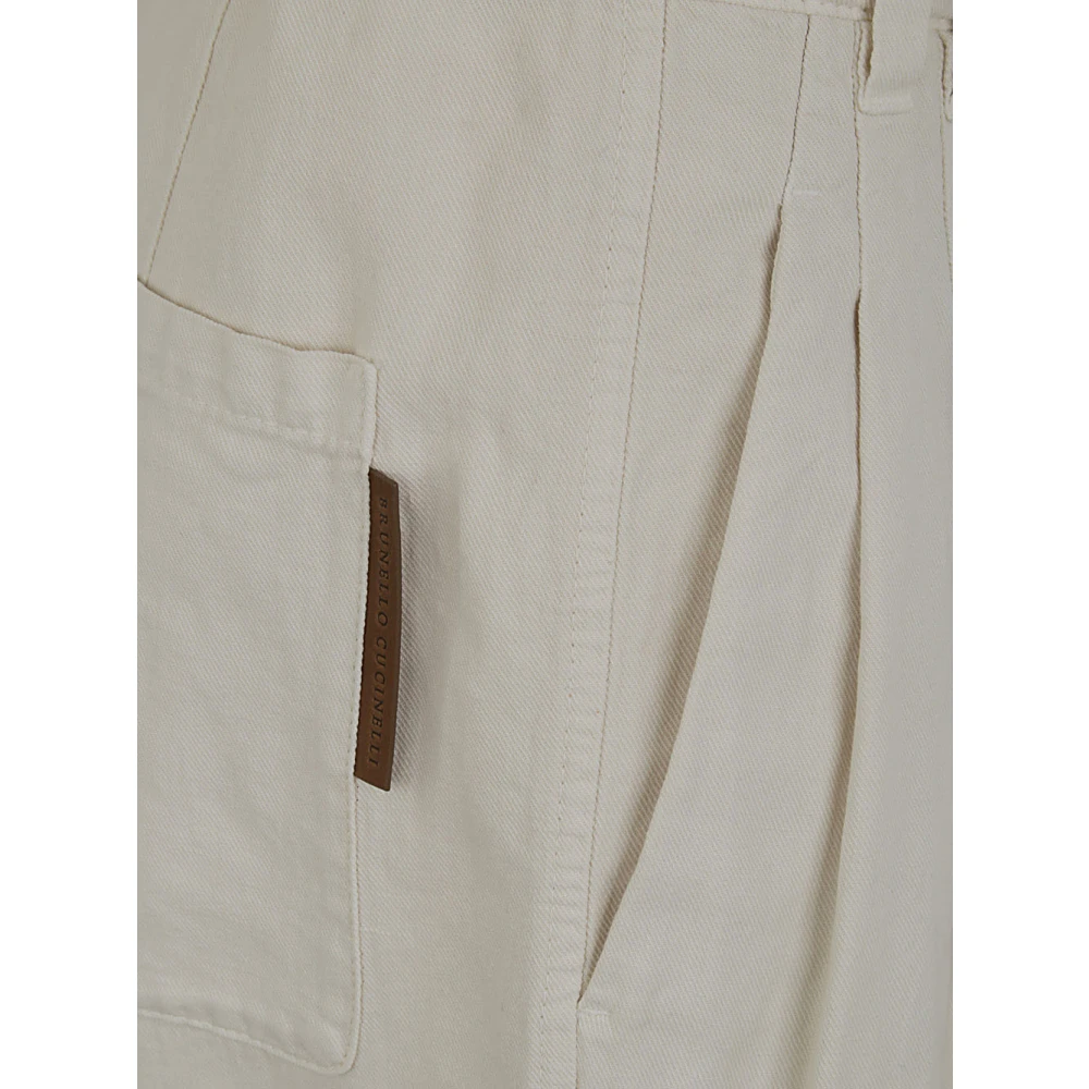 BRUNELLO CUCINELLI Krijt Tinted Broek Beige Dames