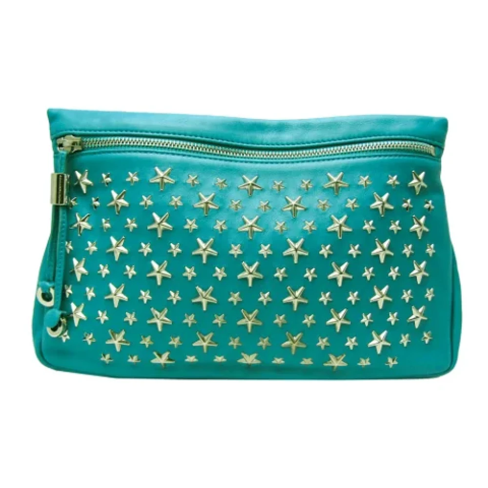 Jimmy Choo Pre-owned Leather clutches Green Dames