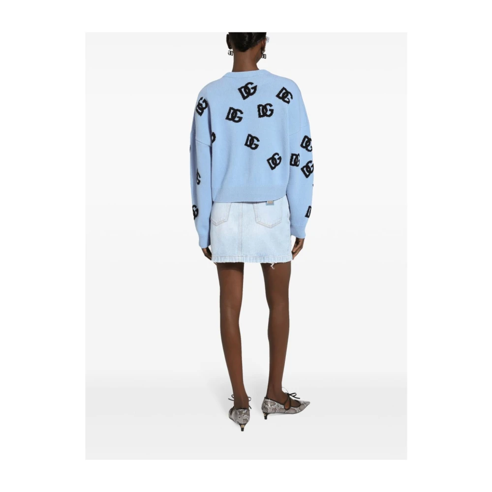 Dolce & Gabbana Heldere Blauwe Sweatshirt Aw24 Blue Dames