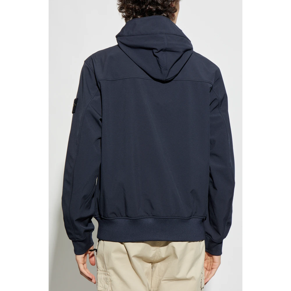 Stone Island Jas Licht Soft Shell-R Blue Heren